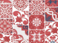 Preview: Tischset Alysia Bordeaux 32 x 45