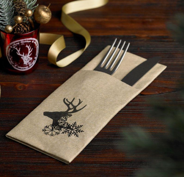 Serviette Pocket Rudolf Oro 36x46