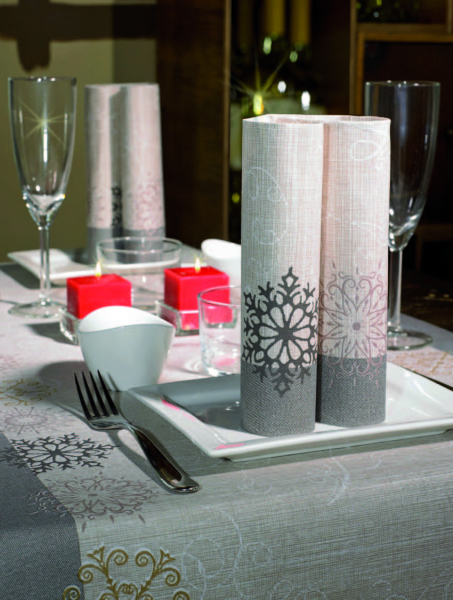 Mitteldecke Noel Grigio
